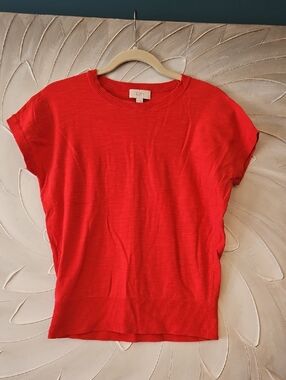 LOFT Red Sweater Tee